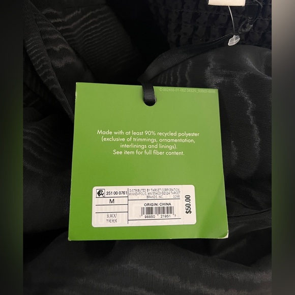 KATE SPADE NY x TARGET Tiered Ruffle Midi Tank Dress Black Size Medium - Picture 14 of 15